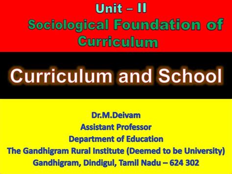 sociological foundation of curriculum ppt